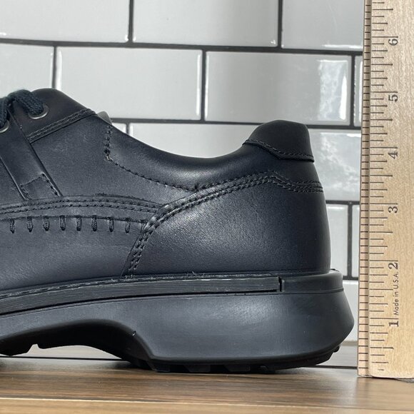 Ecco Fusion Mens Size 13 Shoes Black Leather Moc Toe Classic Derby main image 11